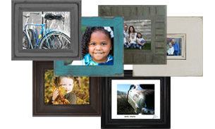 Vintage Black, White, Blue Frames