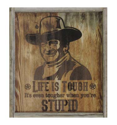 Rustic Wood Laser-Seared Signs